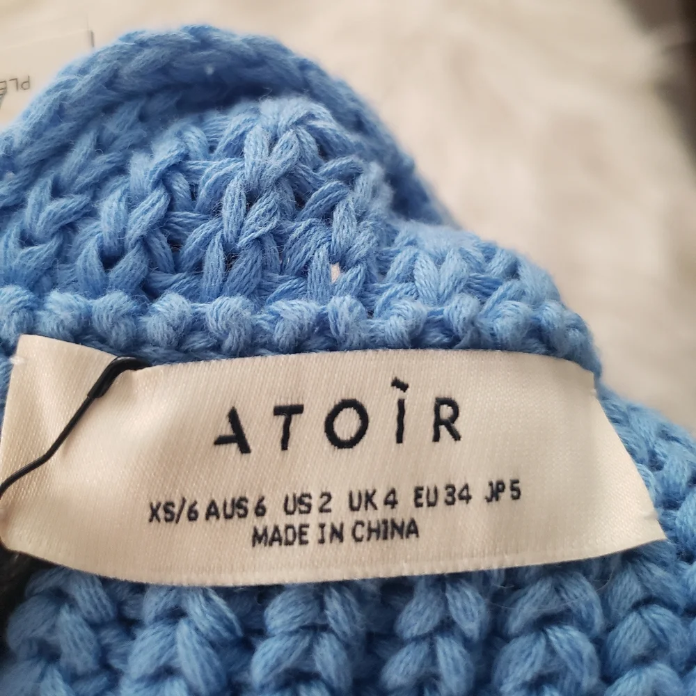 Atoir perfect game knit sweater in regatta blue - Picture 4 of 5